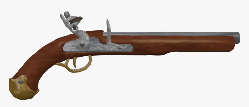 Gun Accessory,gun Barrel,shotgun - Flintlock Pistol Clip Art, HD Png Download