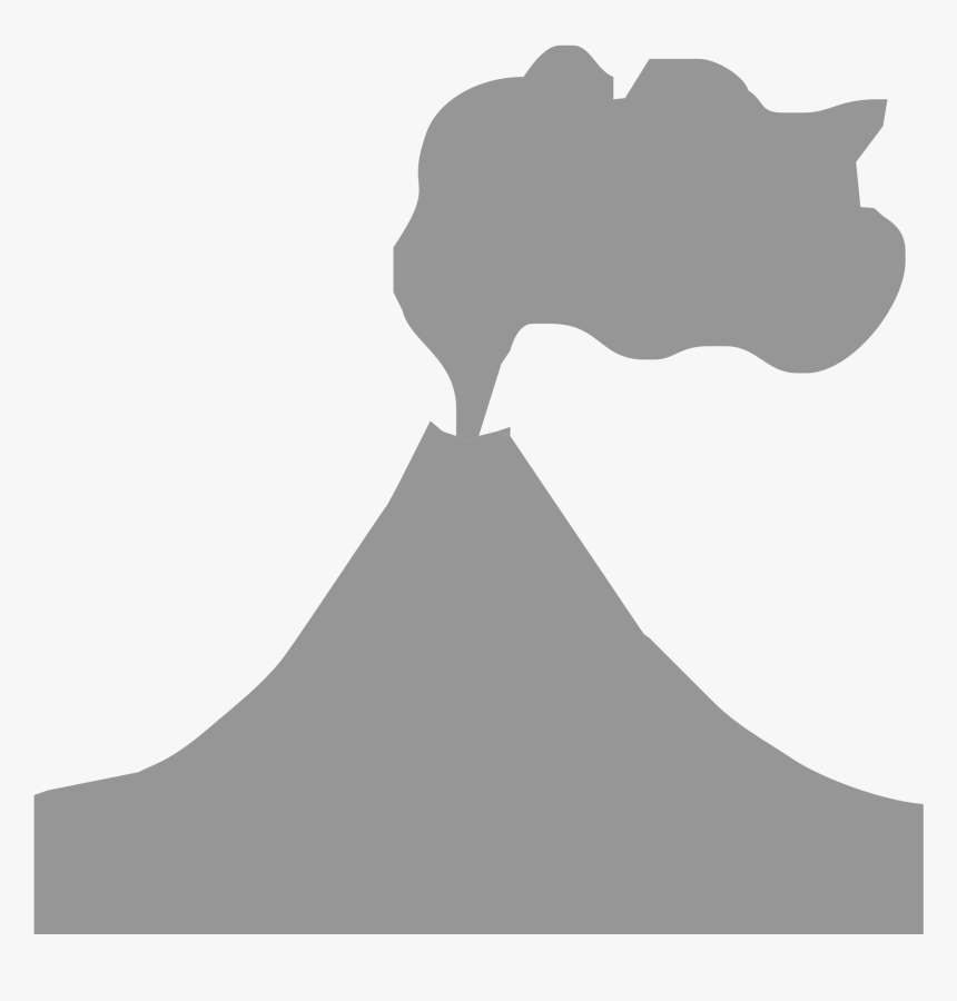 Volcano Icon - Black And White Volcano Png, Transparent Png