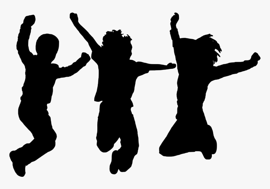 Kid Jumping Silhouette, HD Png Download
