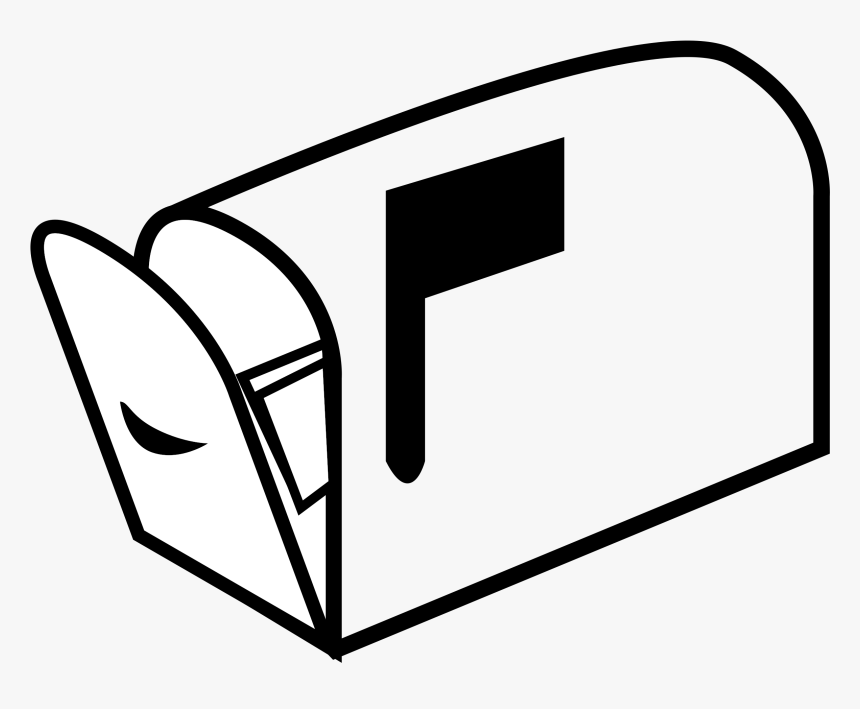 Mailbox 3 Icon - Mailbox Clipart Black And White, HD Png Download