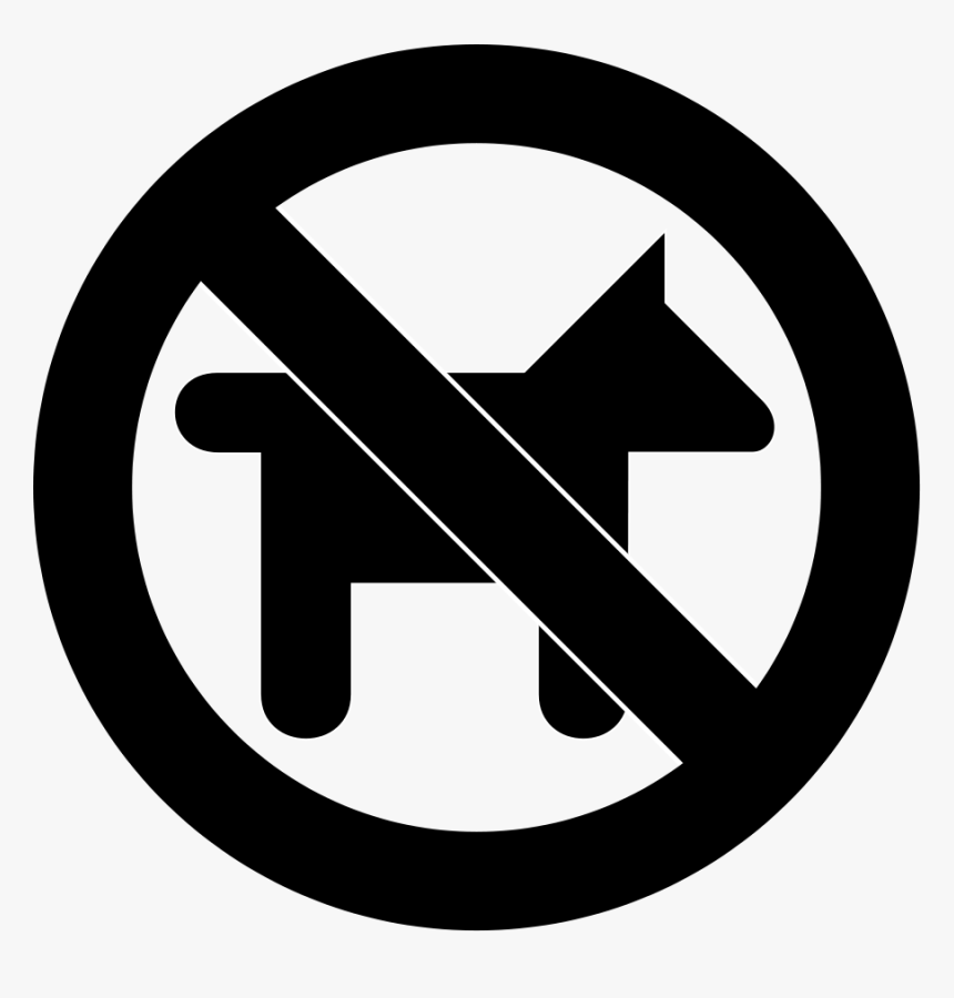 Aiga No Dogs Clipart - No Dogs Allowed Sign Black And White, HD Png Download