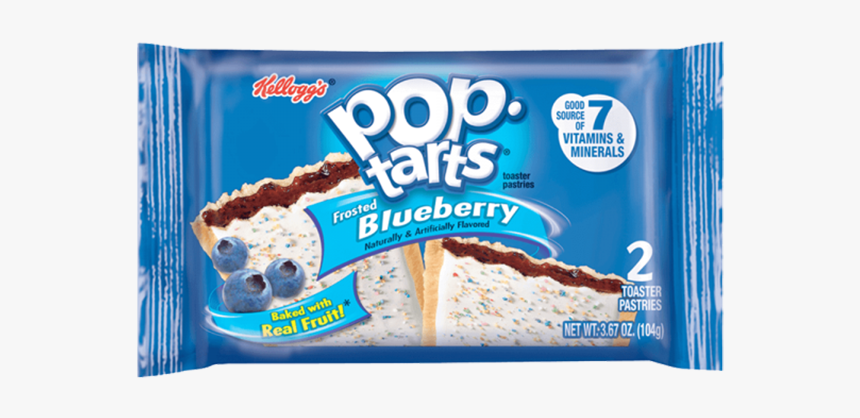 Kelloggs Pop Tarts Frosted Blueberry 2pk - Pop Tarts Frosted Blueberry, HD Png Download
