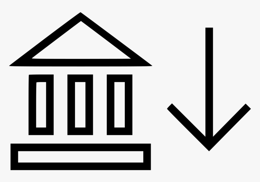 Banking Arrow Down Business Revenue - Public Sector Png, Transparent Png