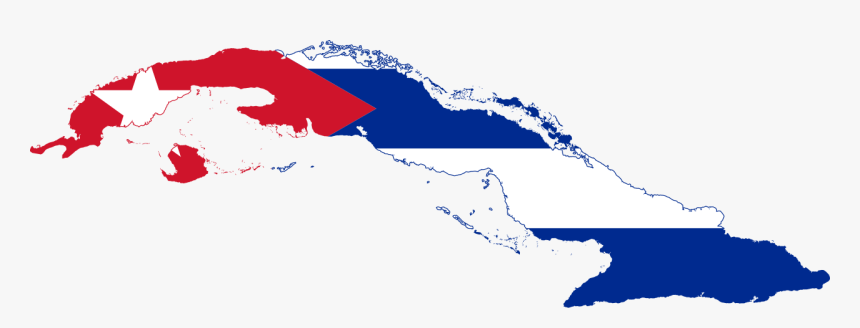Cuba Flag Map, HD Png Download