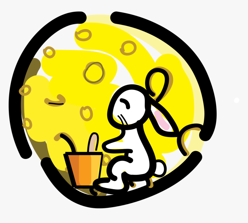 Moon Rabbit Art Clip, HD Png Download , Transparent Png Image - PNGitem