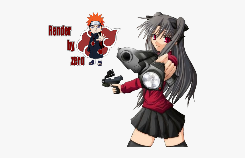 Cool Anime Girl With Gun Hd Png Download Transparent Png Image Pngitem