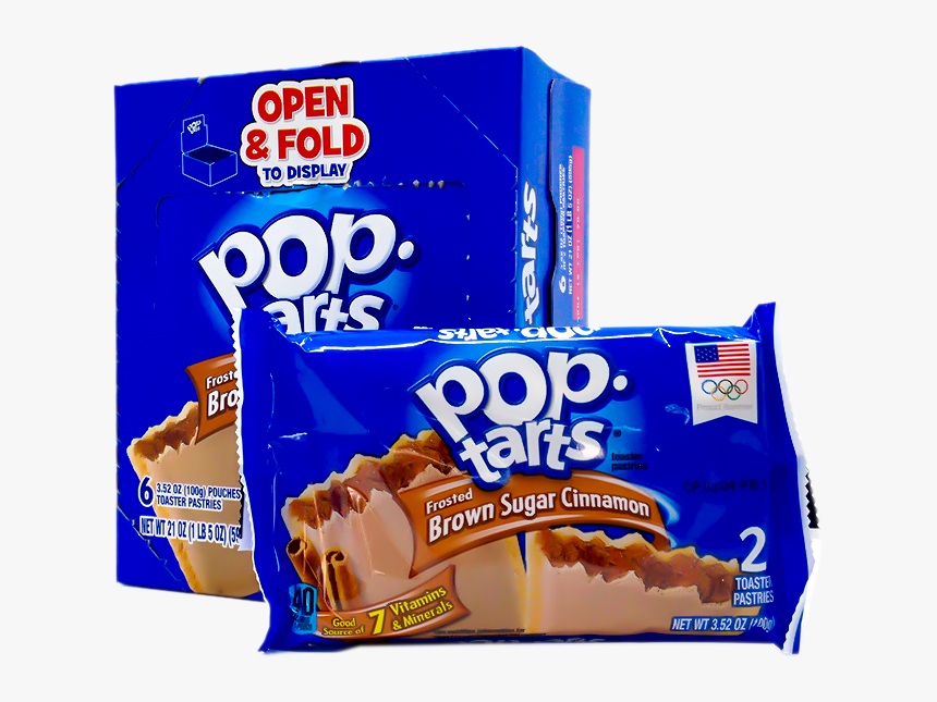 Kellogs Pop Tarts Frosted Brown Sugar Cinnamon - Pop Tarts Cinnamon 6 Units Display, HD Png Download