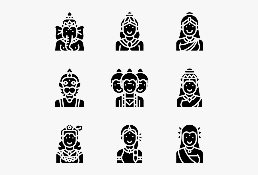 Hindu God - Hindu God Png Images Black And White, Transparent Png