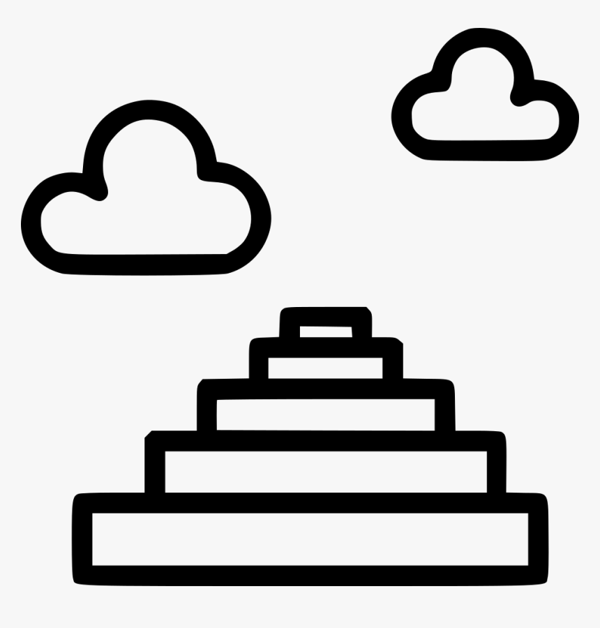Stairs Heaven Cloud Sky God - Mayan Pyramid Icon, HD Png Download