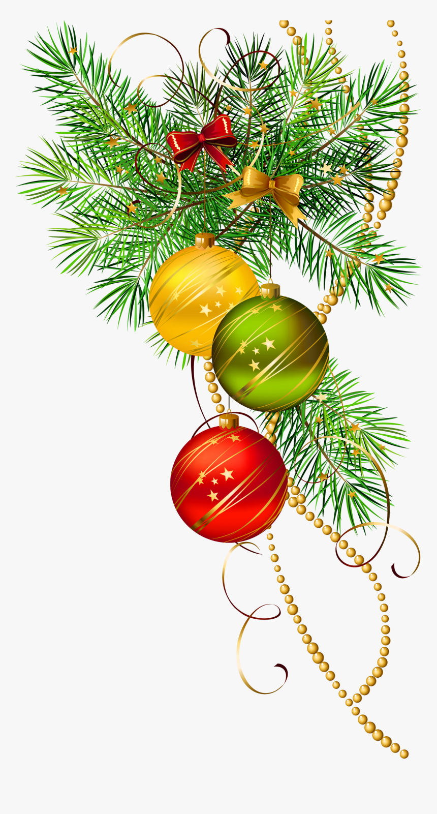 Transparent Pine Clipart - Christmas Decor Vector Png, Png Download