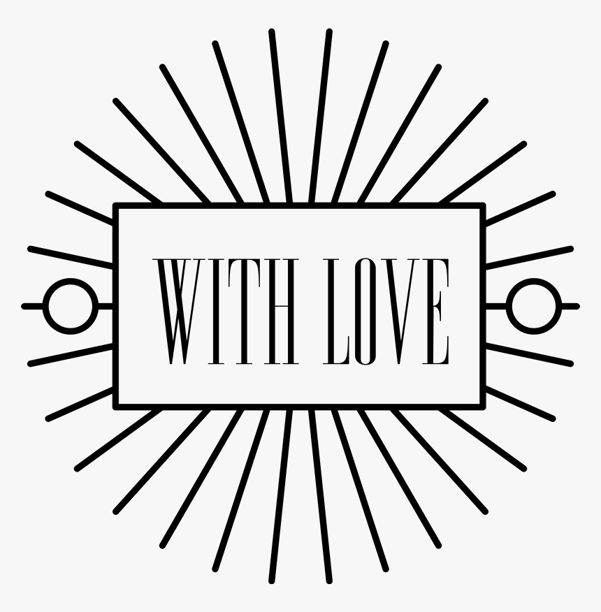 With Love Starburst Circle Stamp - Rolling Dough Clipart, HD Png Download