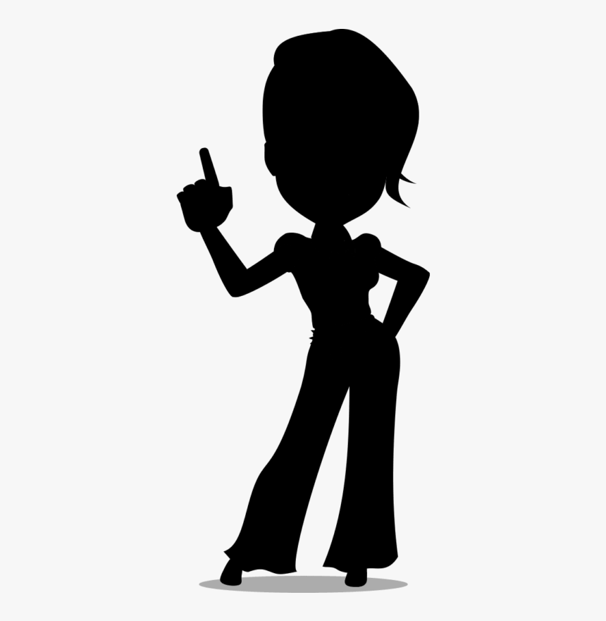 Silhouette Stock Photography Image Finger Gun - Cartoon, HD Png Download