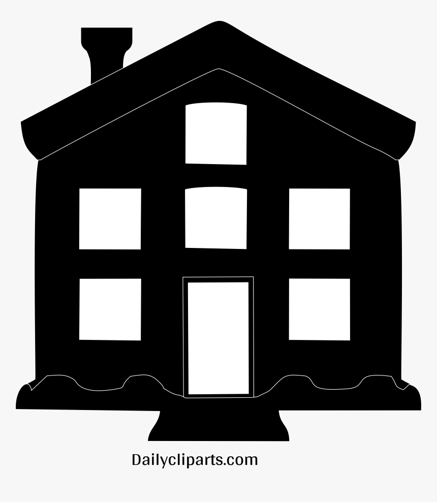 House Home Black White Icon Image - Red Homeicon, HD Png Download
