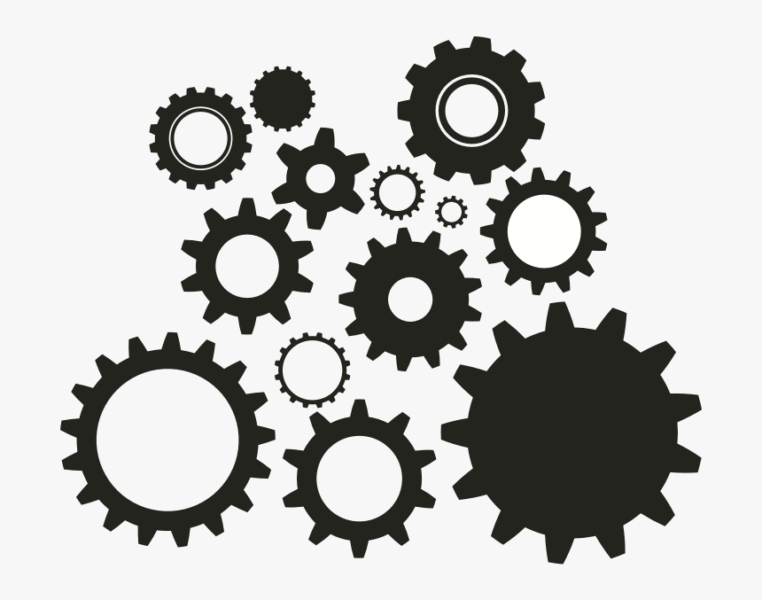 Stencil Vbs Gadg Ms - Gears Clipart, HD Png Download