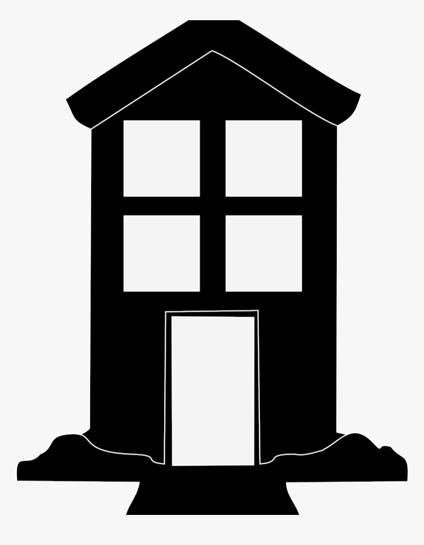 Hut House Black Icon Image - Neighbour Houses Clipart Black And White, HD Png Download