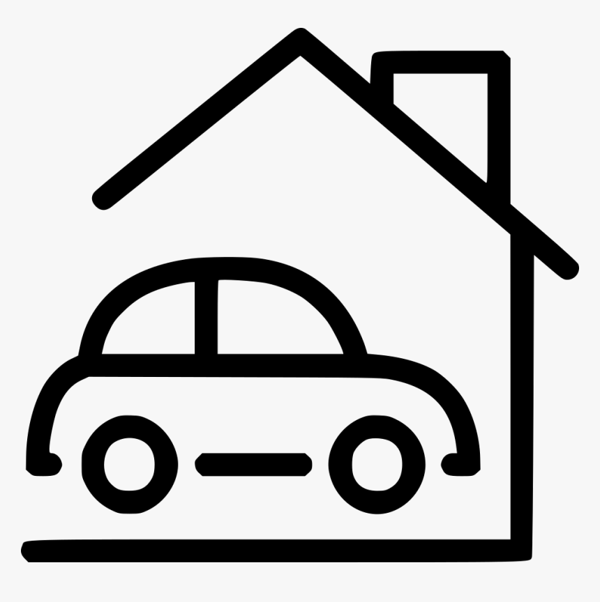 Car Garage House Home Comments - House And Car Clip Art, HD Png Download