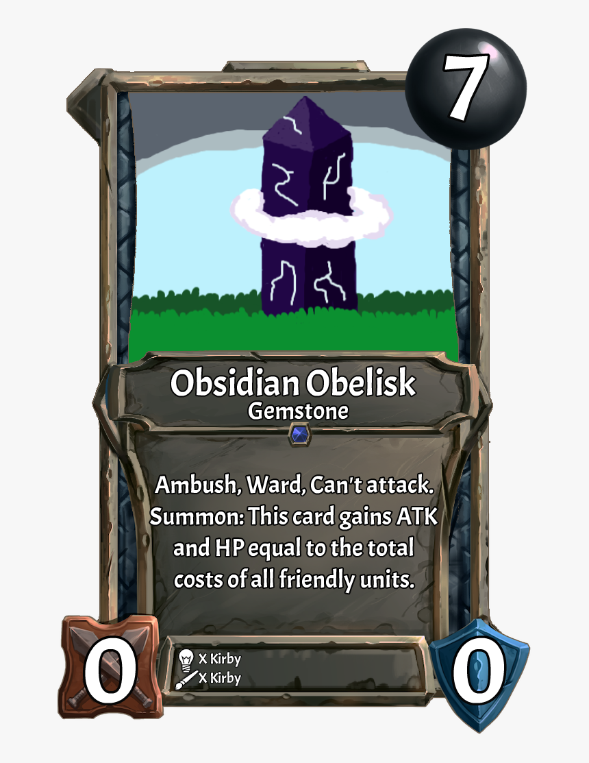 [card] Obsidian Obeliskweek - Cartoon, HD Png Download