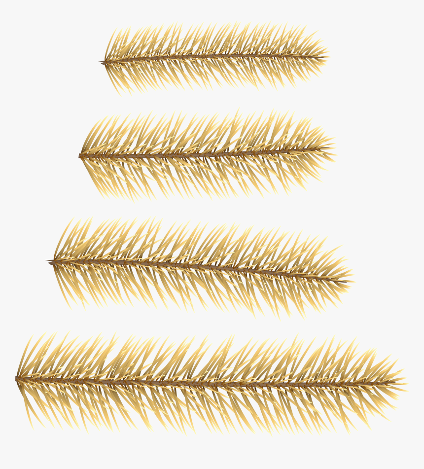 Clip Art Branches For Decoration - Gold Line Png Christmas, Transparent Png