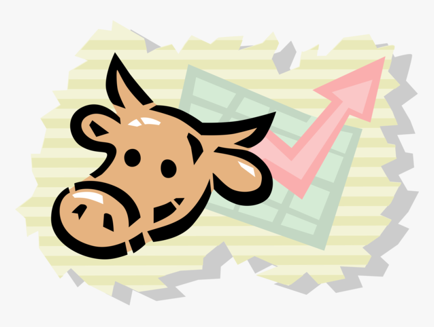Vector Illustration Of Financial Stock Market Bull, HD Png Download