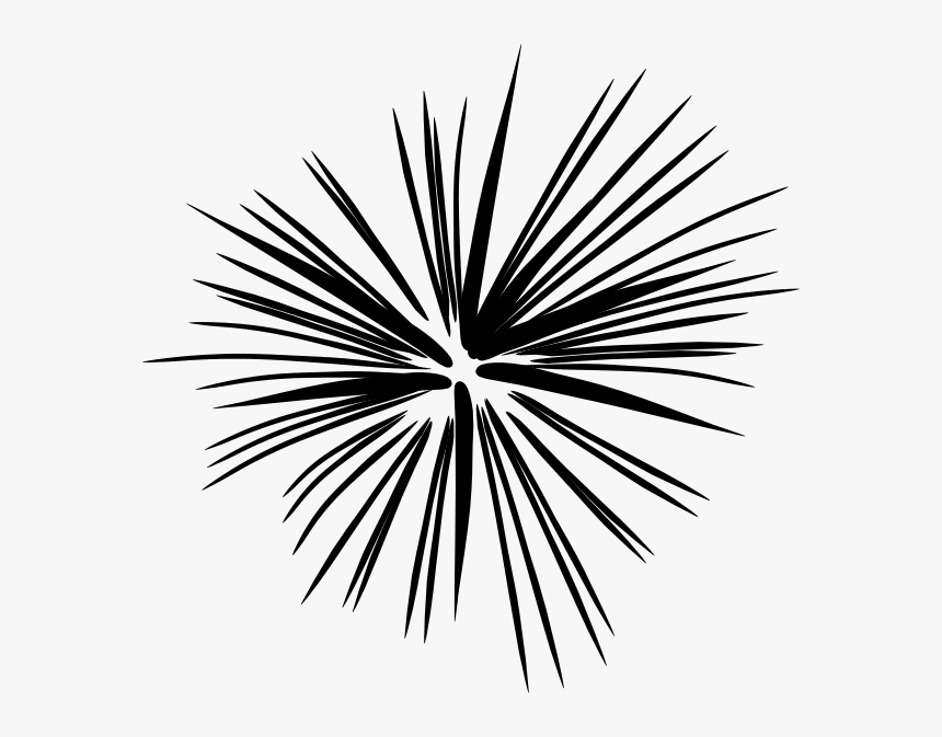 Clip Art Image Openclipart Gif Fireworks - Black And White Firework Png Transparent, Png Download