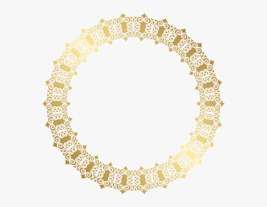 Tumblr Clipart Gold - Golden Circle Border Png, Transparent Png