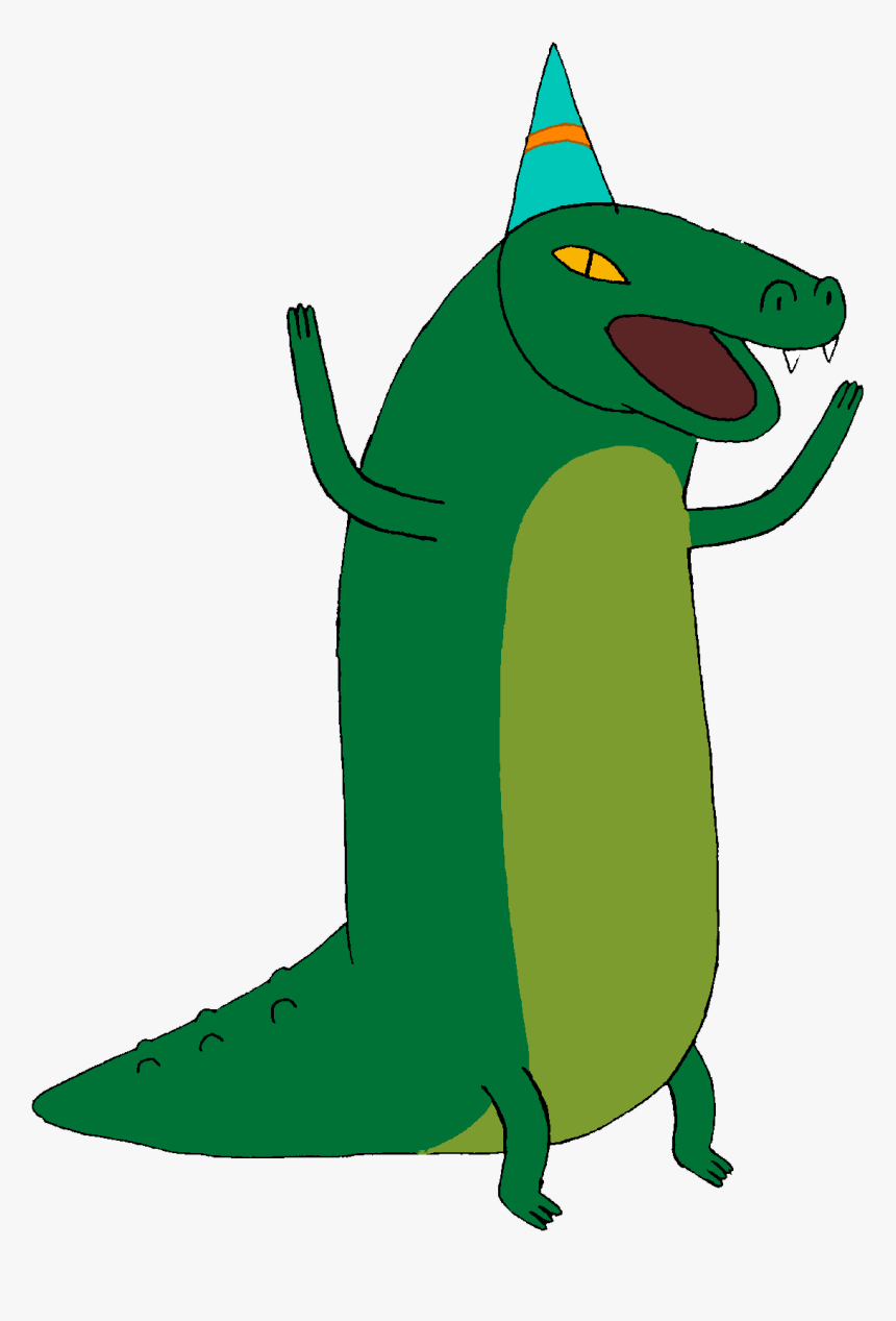 Crocodile With Party Hat , Png Download - Crocodile With Party Hat, Transparent Png