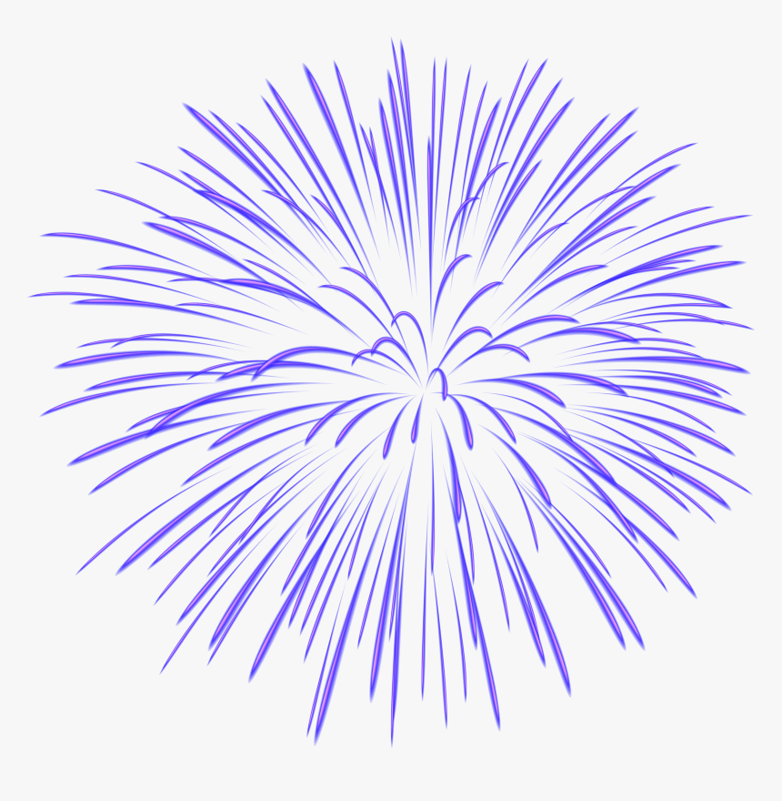 Transparent Fireworks Clipart - Purple Fireworks Transparent Background, HD Png Download