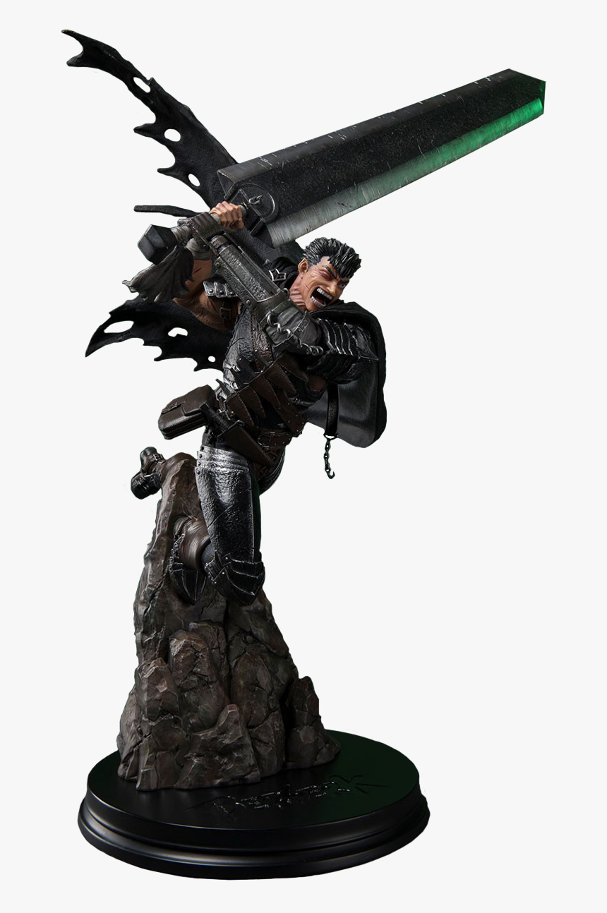 Black Swordsman Guts Statue, HD Png Download