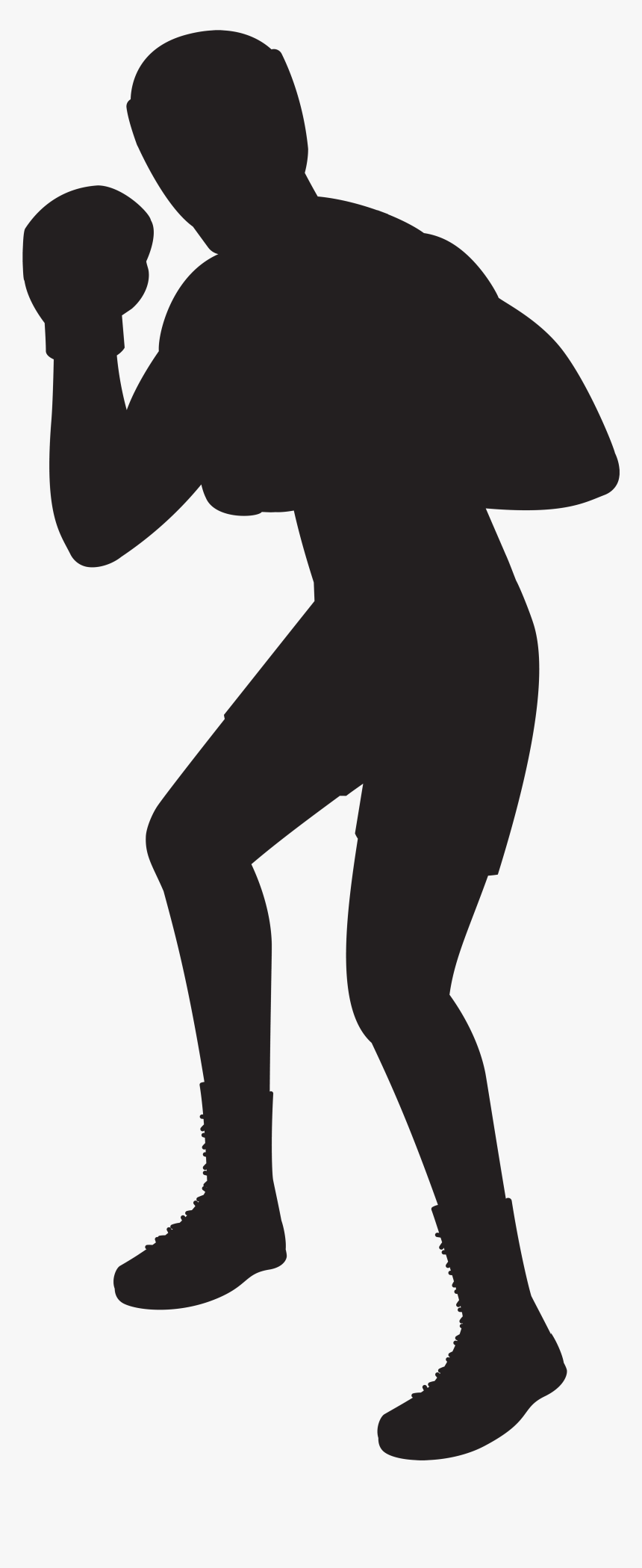 Transparent Silhouette Man Png - Clip Art Boxer Silhouette, Png Download