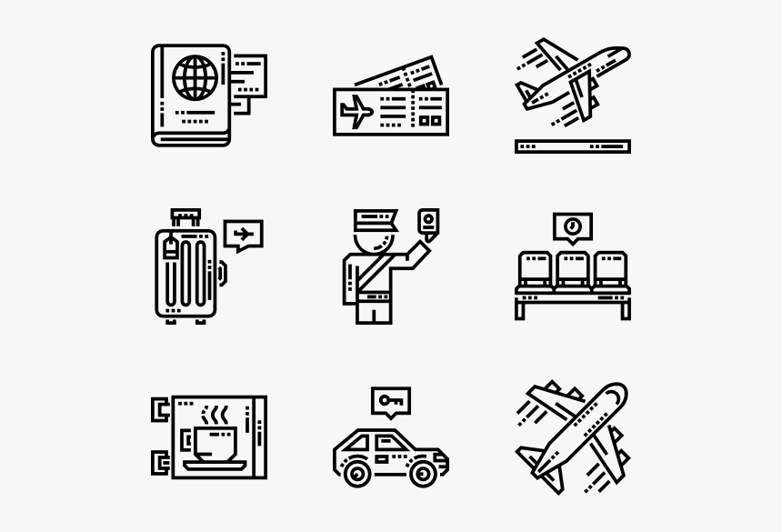 Airport - Cute Plane Icon Transparent Background, HD Png Download