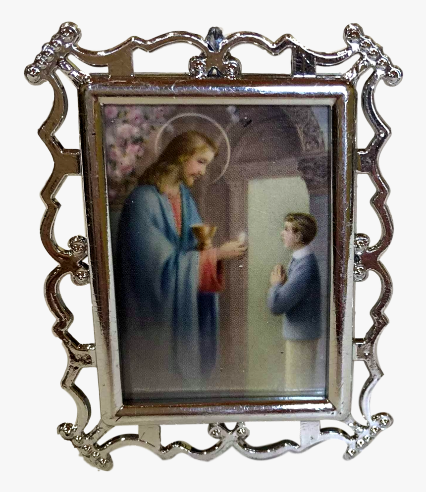 Religious Small Frame First Communion Boy And Girl - Picture Frame, HD Png Download