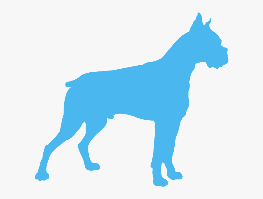 Dog Clipart Silhouette Boxer, HD Png Download