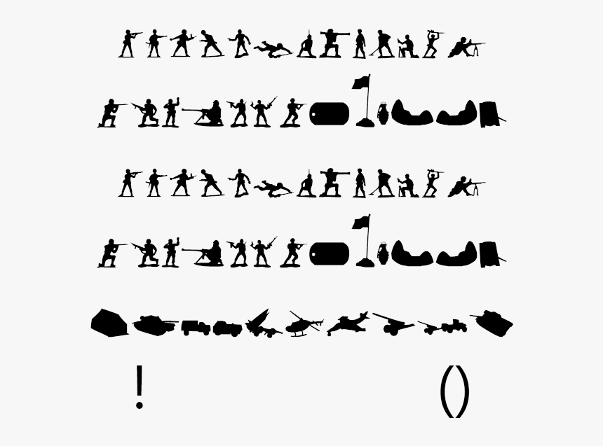 Green Army Men Example - Clipart Silhouette Toy Story Army Men, HD Png Download