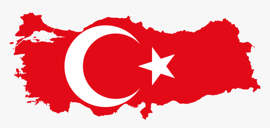 Turkey Country Map Flag, HD Png Download