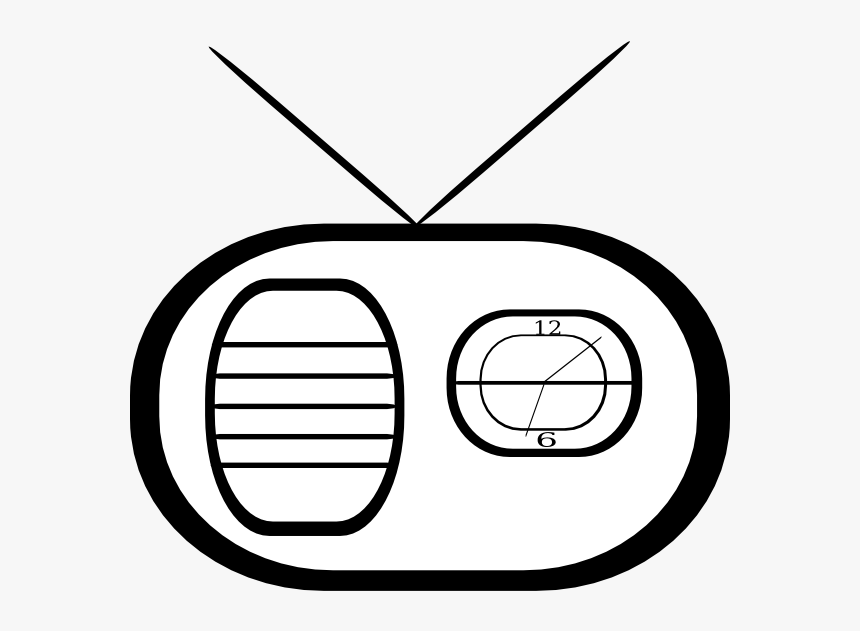 Clock Radio Clip Art At Vector Clip Art - Old Radio Clip Art, HD Png Download