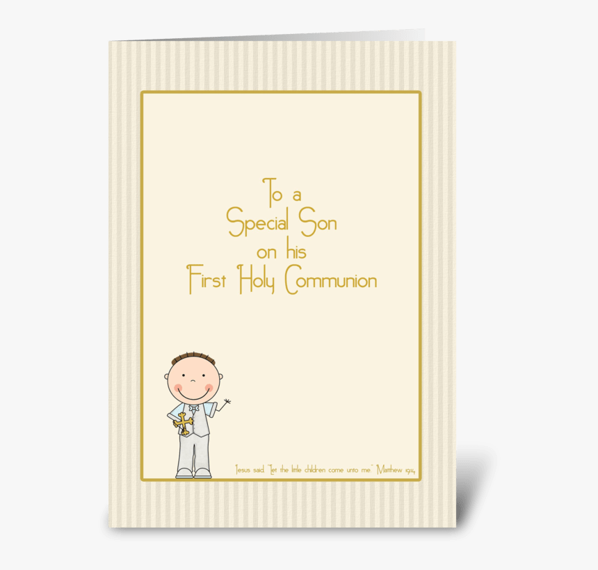 Congratulations, Holy Communion, Son Greeting Card - Cartoon, HD Png Download