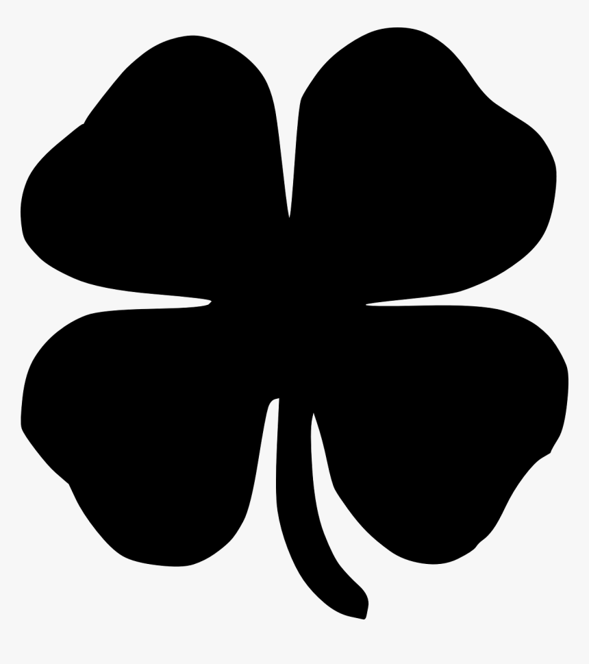 Four Leaf Clover Silhouette Clip Art Four Leaf Clover Black Hd Png