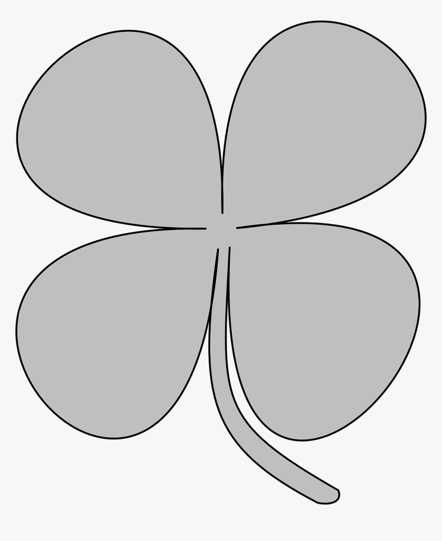 White Four Leaf Clover Png, Transparent Png