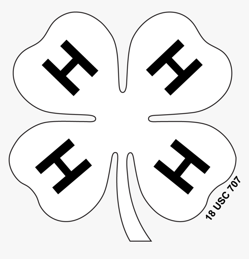 Transparent Clovers Png - White 4 H Clover Transparent Background, Png Download
