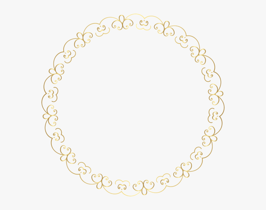 Round Gold Border Frame Png Clip Art Image - Circle, Transparent Png