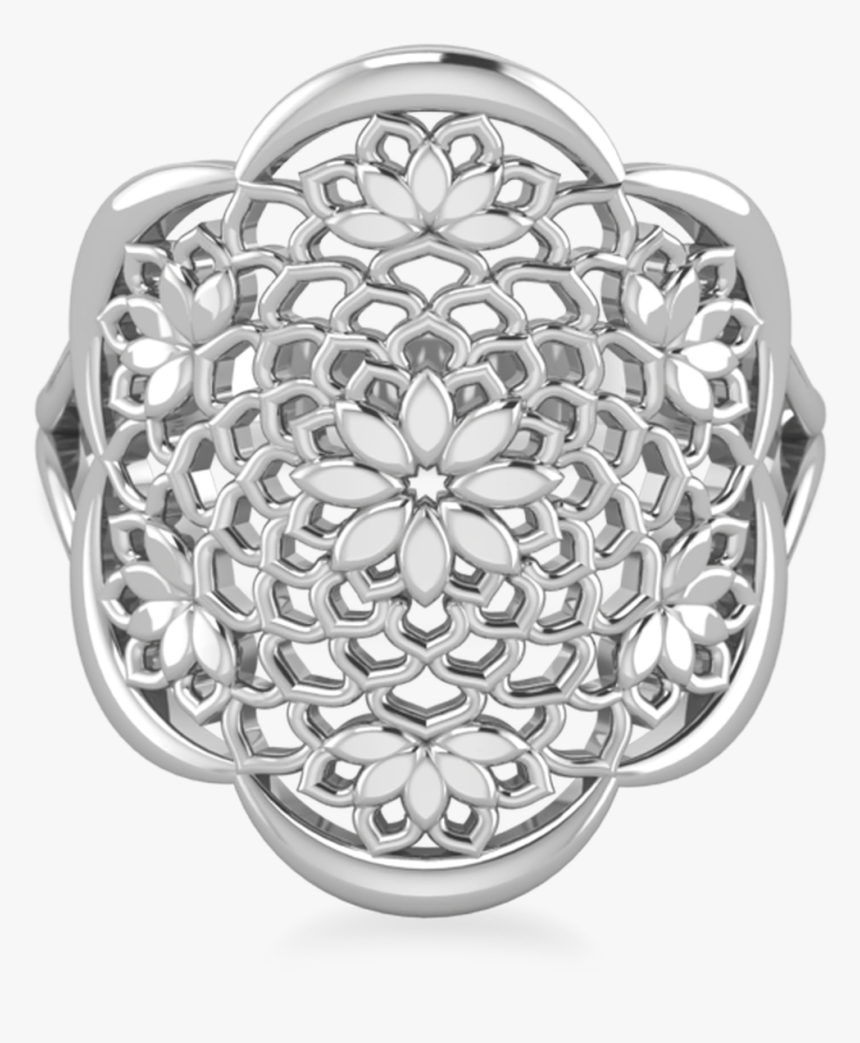 Lotus Silver Filigree Ring, HD Png Download