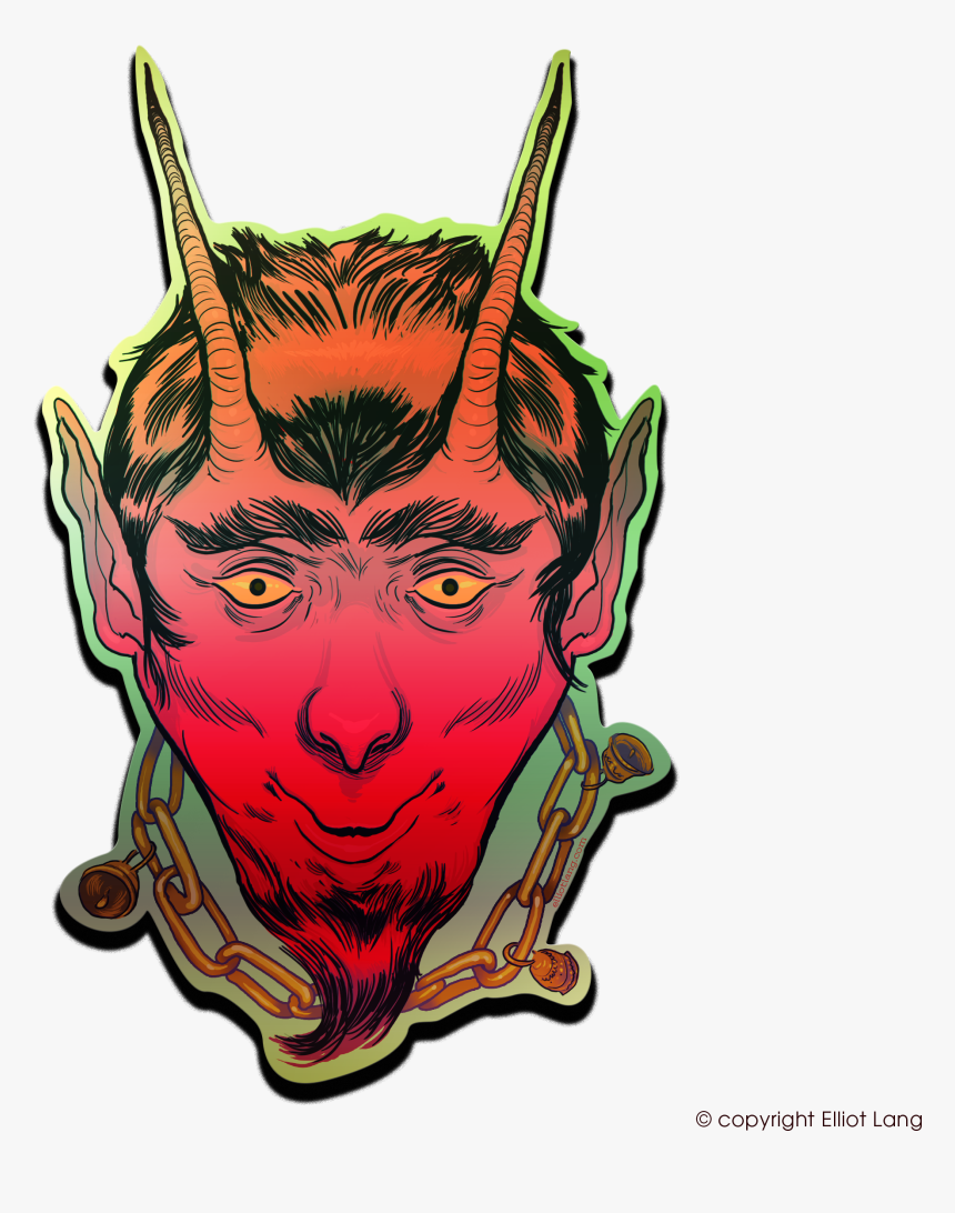 Krampus Sticker Mockup, HD Png Download