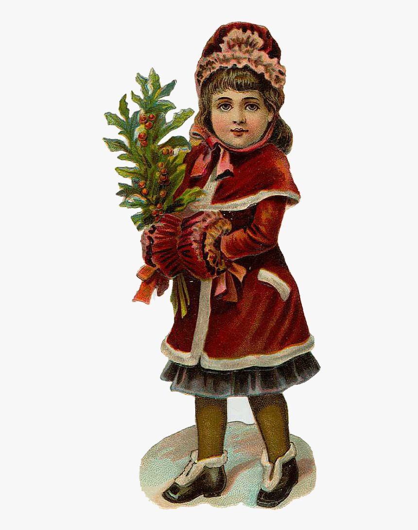 Vintage Victorian Christmas Die Cut Clip Art, HD Png Download