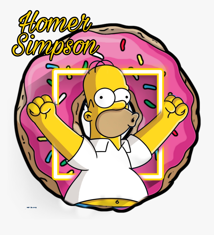 #france #simpsons #homer #donuts #art, HD Png Download