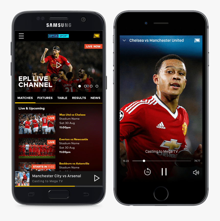 How To Chromecast Optus Sport, HD Png Download