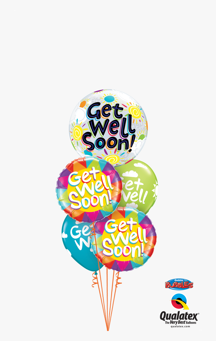 Get Well Soon Bubble & Foil Bouquet, HD Png Download