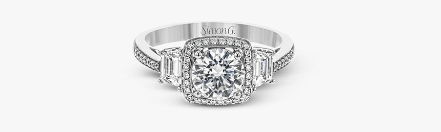 18k White Gold Engagement Ring, HD Png Download