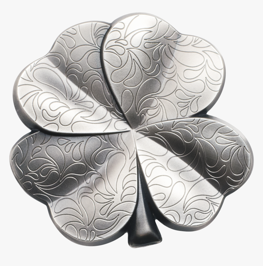 Silver Fortune Four Leaf Clover Shape 1 Oz Silver Coin - Palau Silver Fourtune Coin, HD Png Download