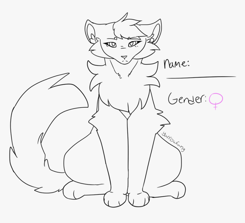 Cat Drawings Kitty, HD Png Download