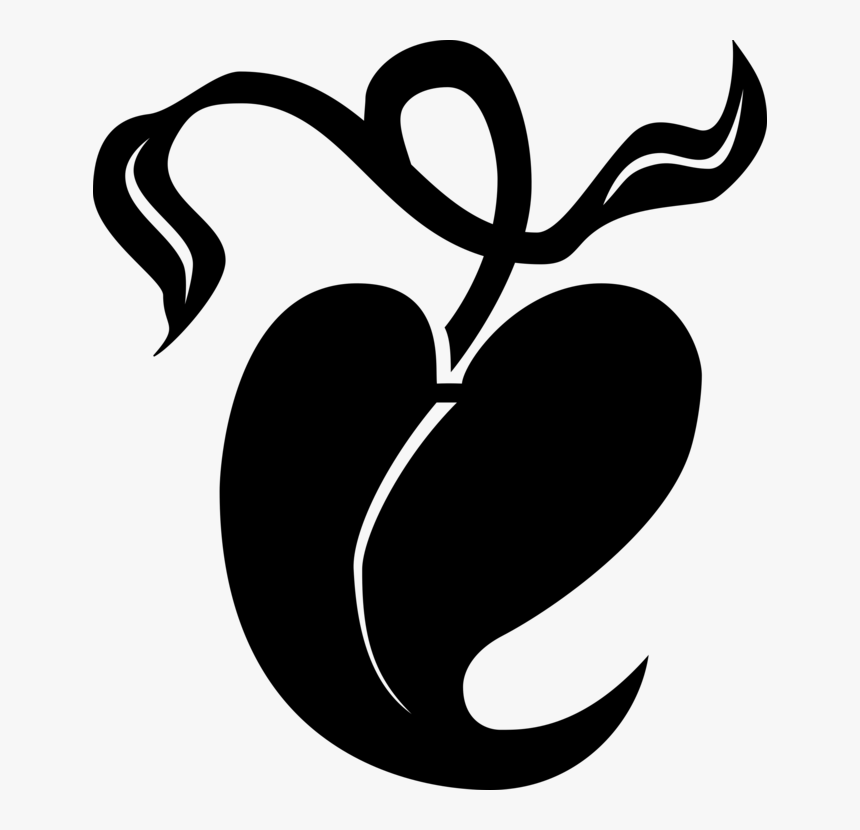 Heart,flower,leaf - Leaf Art Nouveau Png, Transparent Png